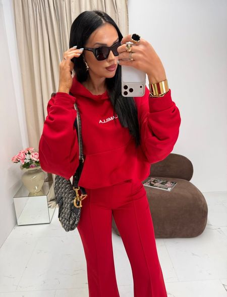 Bluza La Milla czerwona z kapturem