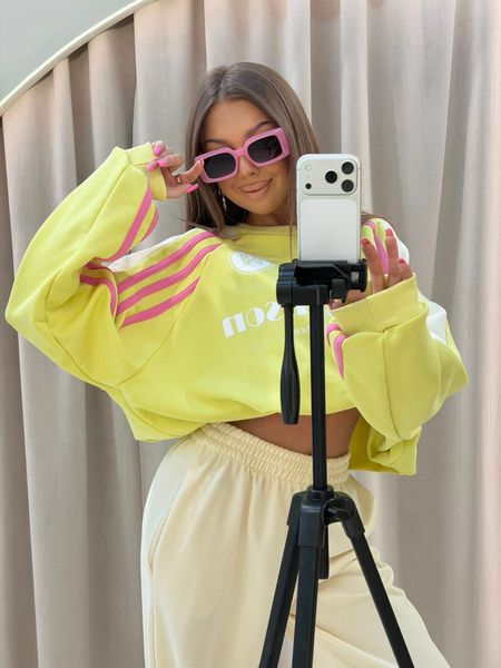 Komplet PASTEL CREW MIA MAISON żółty