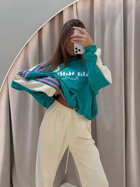 Komplet PASTEL CREW MIA MAISON zielony