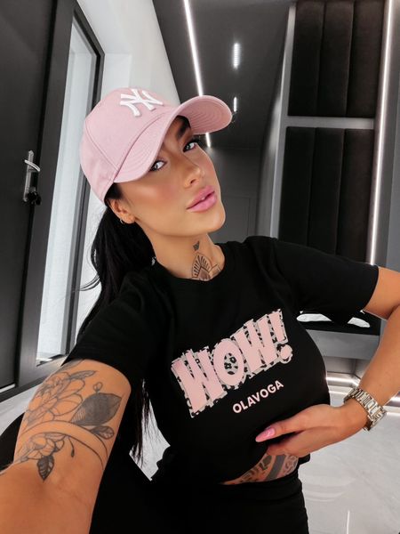 T-shirt damski slim ,,MARSH” panterka Ola Voga czarny