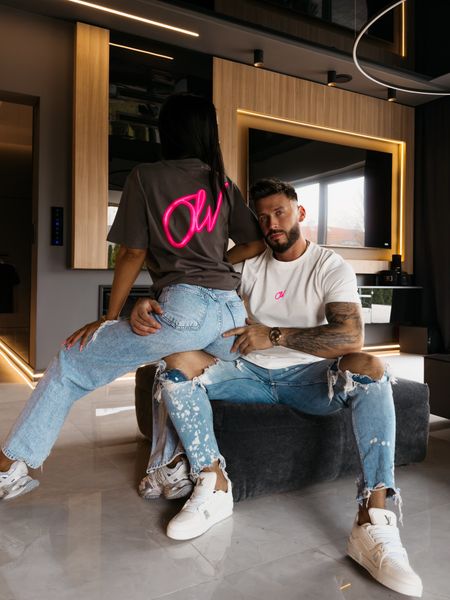 T-shirt unisex matchy-matchy dla niej i dla niego ,,VELMAR ” Ola Voga grafit