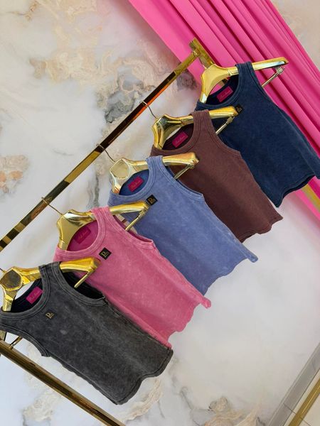 Bokserka top prążek PINK MANIA dekatyzowana