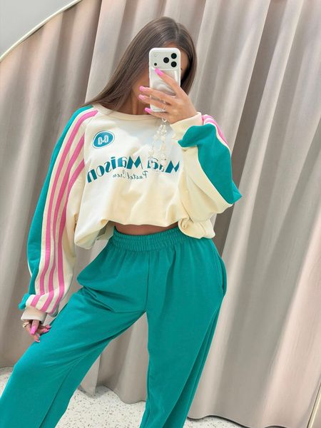 Komplet PASTEL CREW MIA MAISON beżowy