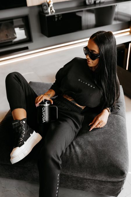 Komplet damski dresowy bawełniany TRIPSY Ola Voga czarny