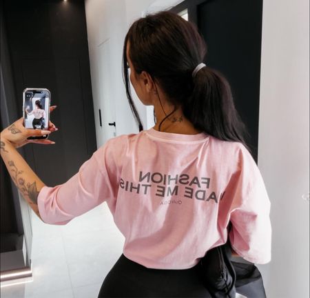 Tshirt damski regular fit ENORAI Ola Voga różowy