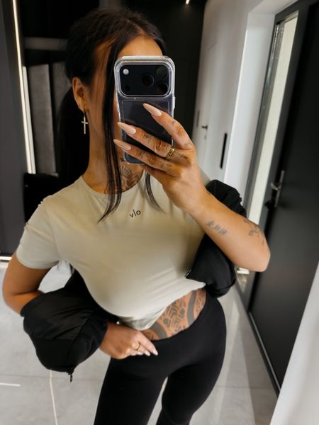 Tshirt damski slim fit BASTU Ola Voga oliwkowy khaki