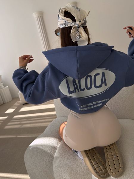 Bluza rozpinana zip COMFY FIT ZIP HOODIE La Coca dusty blue