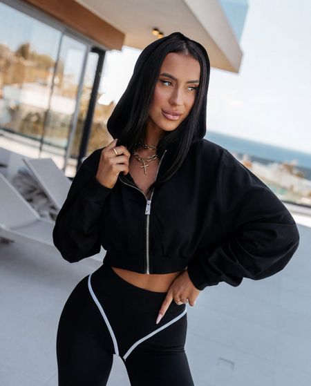 Bluza damska rozpinana zip PADSUI Ola Voga czarna