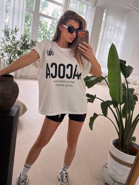 Komplet set t-shirt i kolarki CITY VIBE La Coca śmietana