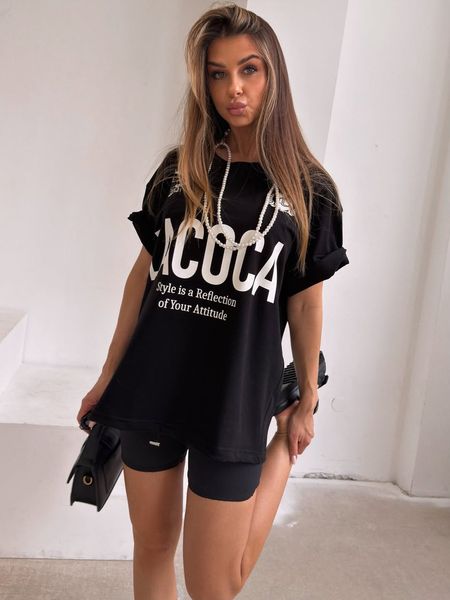 Komplet set t-shirt i kolarki CITY VIBE La Coca czarny
