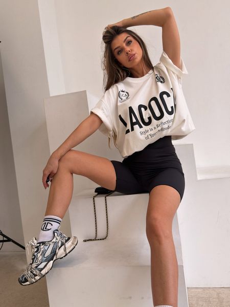 Komplet set t-shirt i kolarki CITY VIBE La Coca śmietana