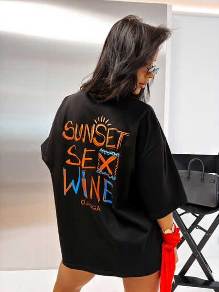 T-shirt damski ALYSSE Ola Voga czarny