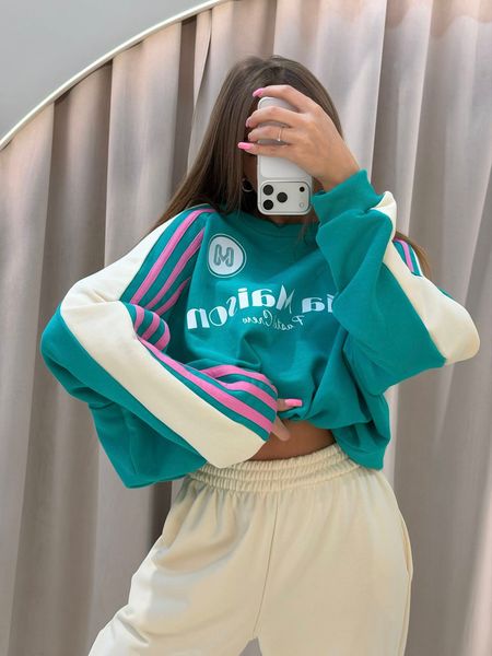 Komplet PASTEL CREW MIA MAISON zielony