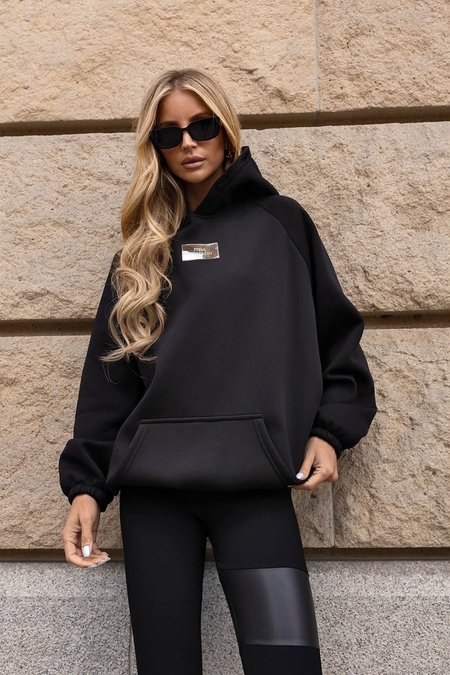 Bluza MIA 2w1 kangurka rozpinana oversize MIA MAISON czarna
