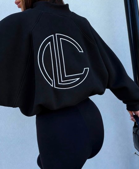 Bluza na zamek ze ściągaczem LOGOTYPE ZIP La Coca czarna