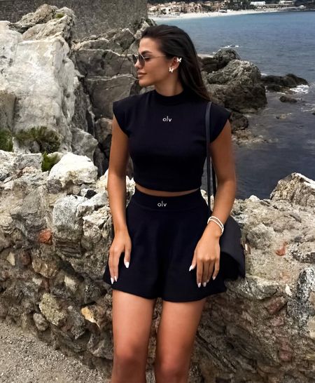 Komplet damski FARI 2026 Ola Voga czarny bawełniany