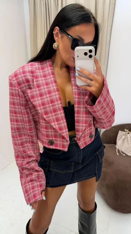 Jeansowa spódniczka CAROLINE La Milla z kieszeniami ciemny jeans