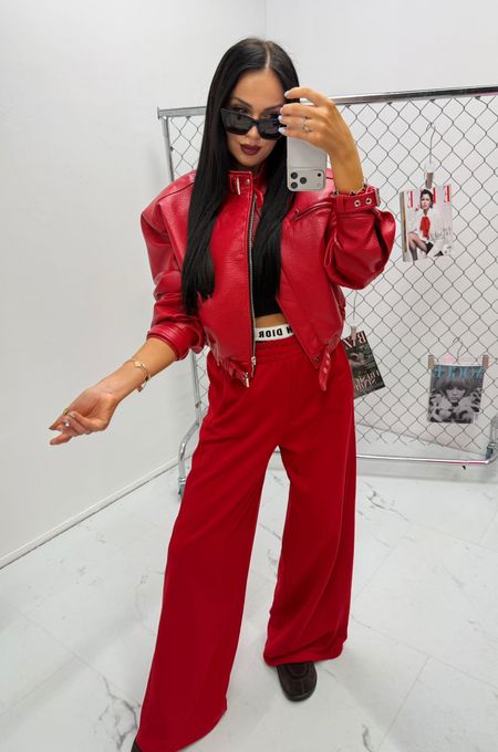 Spodnie dresowe Marisa Red La Milla czerwone