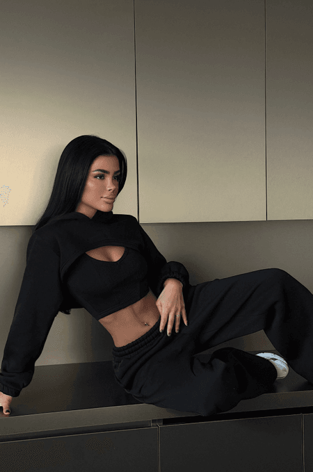 3885 Smoke - trzyczęściowy set z efektem soft fit