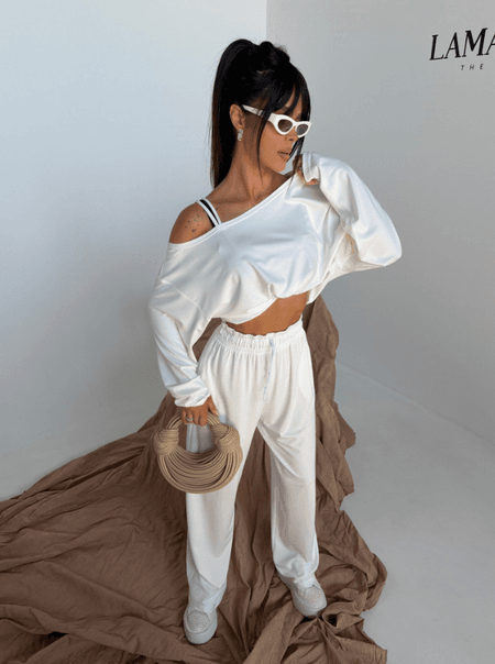 Komplet wiskozowy GLOBAL La Manuel biały