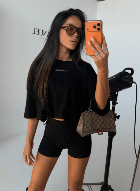 Komplet wiskozowy PLAYGROUND La Manuel czarny