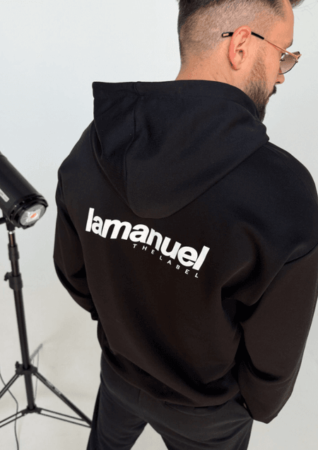  Bluza kangurka PRIDE MAN La Manuel  czarna