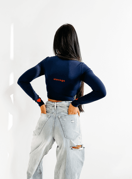 Bluzka damska serduszko AMORIA Ola Voga granatowa navy blue