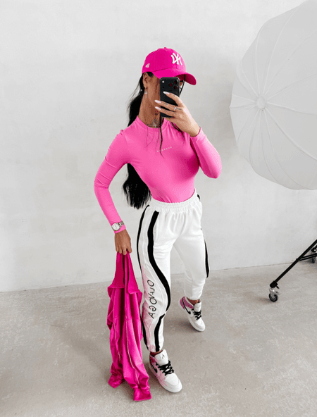 Bluzka damska dopasowana FERON Ola Voga różowa amaranth amarantowa