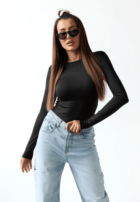 Bluzka damska dopasowana BASIT Ola Voga czarna