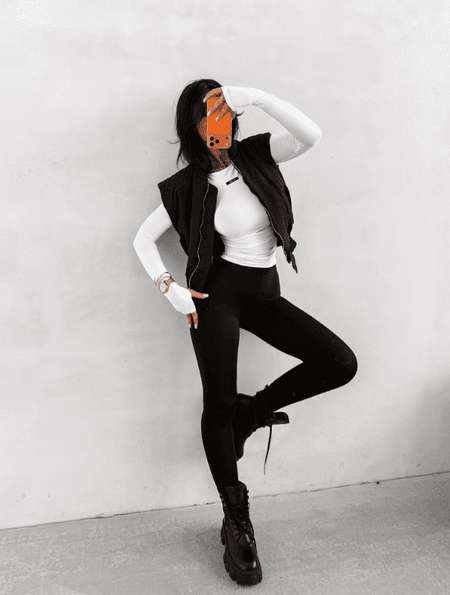 Bluzka damska na palec NELA Ola Voga ecru