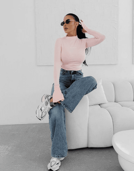 Bluzka damska AUTUMN Ola Voga puder róż powder pink