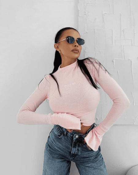 Bluzka damska AUTUMN Ola Voga puder róż powder pink