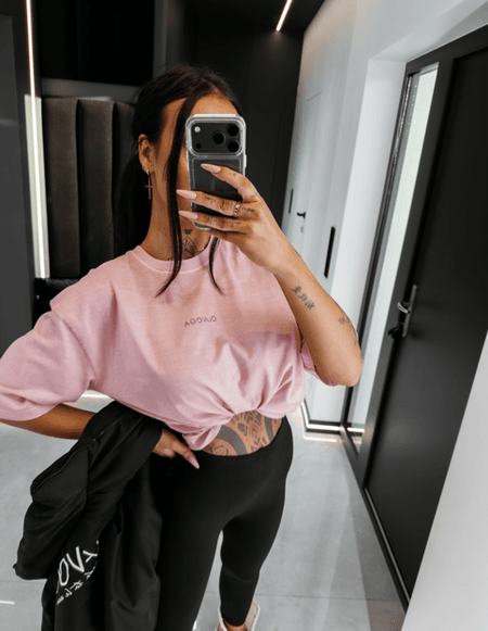 Tshirt damski regular fit ENORAI Ola Voga różowy