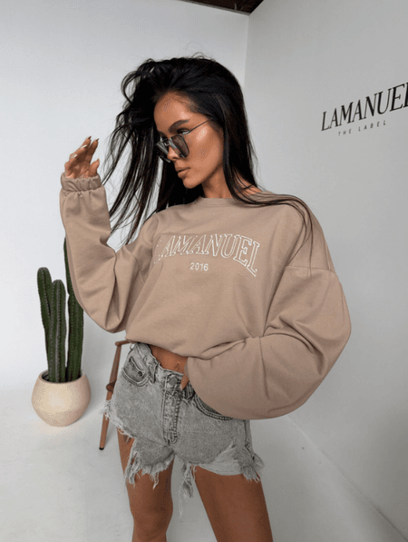 Bluza bawełniana THE ONLY La Manuel beż