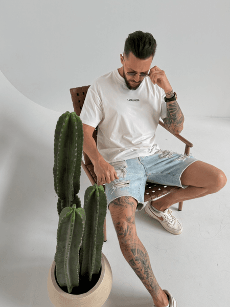 Tshirt męski PURE FORM La Manuel biały