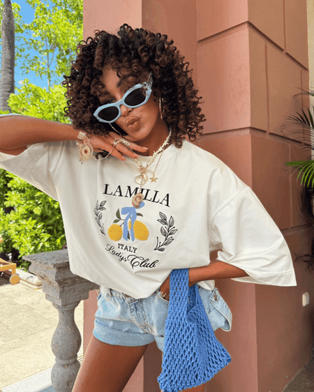 T-shirt LEMON La Milla biały
