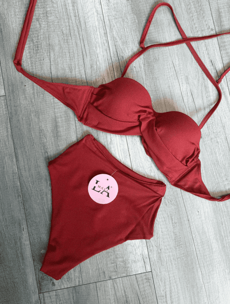 Bikini push up strój kąpielowy dwuczęściowy La Milla cegiełka
