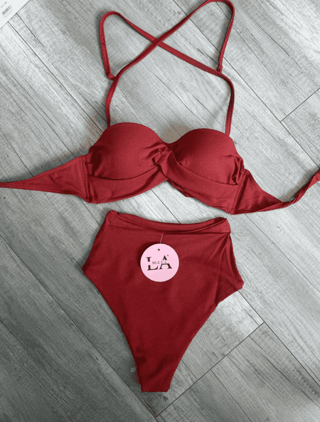 Bikini push up strój kąpielowy dwuczęściowy La Milla cegiełka