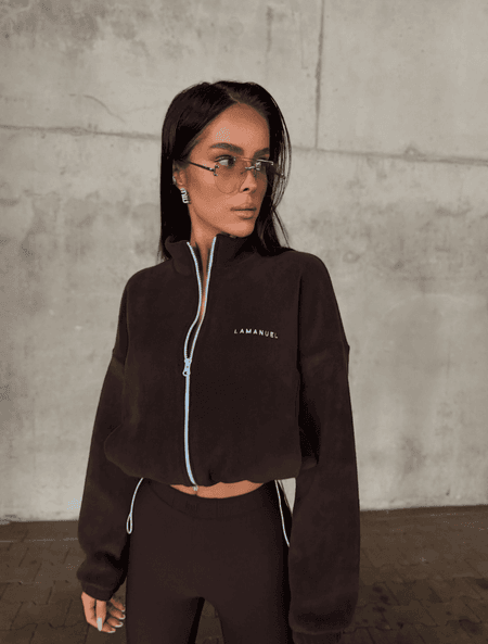 Bluza polarowa FROST La Manuel czekolada