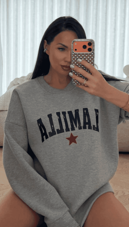 Bluza MILLA ocieplana logowana La Milla szara