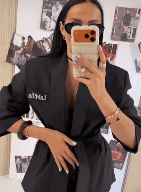 Broszka z cyrkoniami blink luxury La Milla srebrna